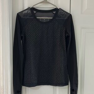 Oiselle Black Long Sleeve Top